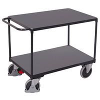 Carrello con 2 ripiani in legno - Portata 500 kg