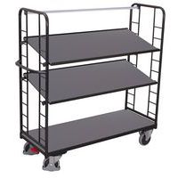 Carrello alto ergonomico con 3 ripiani in legno - Capacità 500 kg