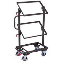 Carrello portacontenitori a norma europea - 610 x 410 mm - Capacità 200 kg