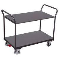 Carrello con 2 ripiani in legno - Portata 200 kg