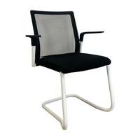 Sedia per sale d'attesa e sale riunioni ricondizionata-Nera