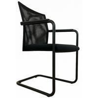 Sedia per sale d'attesa e sale riunioni ricondizionata-Nera