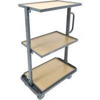 Carrello in acciaio per contenitori - Portata 200 kg - Manutan Expert