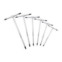 Set di 6 chiavi a T maschio esagonali con testa sferica