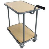 Carrello a 2 ripiani in legno - Portata 200 kg - Manutan Expert