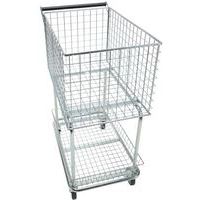 Carrello in rete con due cestelli - Forza 100 kg - Manutan Expert
