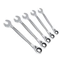 Set di 5 chiavi combinate a cricchetto con anello di tenuta