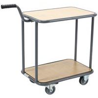 Carrello a 2 ripiani in legno - Portata 200 kg - Manutan Expert