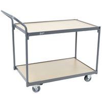 Carrello a 2 ripiani in legno - Portata 250 kg - Manutan Expert