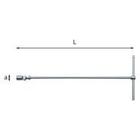 Chiave a T snodata con bocca esagonale