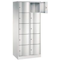 Armadietto 6 e 10 scomparti con anta antivandalismo - 2 colonne larghezza 380 mm - Su base - CP