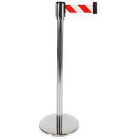 Paletto in acciaio inox con nastro - 2 m - Acciaio - Manutan Expert