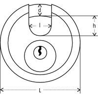 L: lunghezzad: Ø ansah: altezza apertural: larghezza apertura