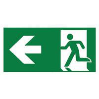 Cartello di emergenza - Uscita di emergenza a sinistra