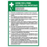 Cartello di indicazione - Norme per il primo soccorso