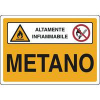 Cartello di pericolo - Metano Altamente infiammabile