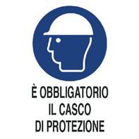 Cartello di obbligo - È obbligatorio il casco di protezione