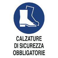 Cartello di obbligo - Calzature di sicurezza obbligatorie