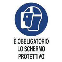 Cartello di obbligo - È obbligatorio lo schermo protettivo