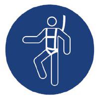 Cartello di obbligo - È obbligatorio indossare l'imbracatura di sicurezza