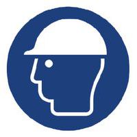 Cartello di obbligo - Indossare il casco di protezione