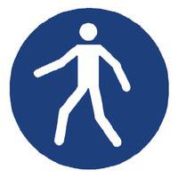 Cartello di obbligo - passaggio obbligatorio pedoni