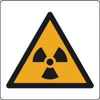 Cartello di pericolo - materiale radioattivo radiazioni ionizzanti
