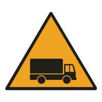 Cartello di pericolo - attenzione passaggio veicoli