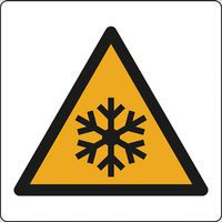 Cartello di pericolo - basse temperature