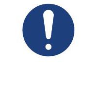 Cartello di obbligo - Simbolo obbligo con spazio per scritta