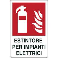 Cartello antincendio - Estintore per impianti elettrici