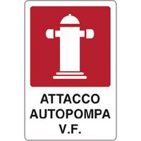 Cartello antincendio - Attacco autopompa V.F.