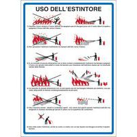 Cartello di indicazione - Uso dell'estintore