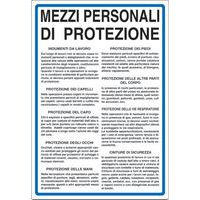 Cartello di indicazione - Mezzi personali di protezione