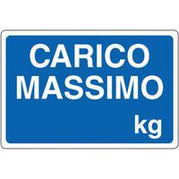 Cartello di indicazione - Carico massimo kg