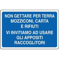 Cartello di indicazione - Non gettare rifiuti