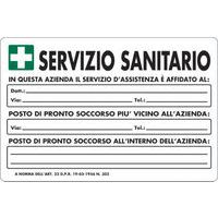 Cartelli di indicazione - Servizio sanitario