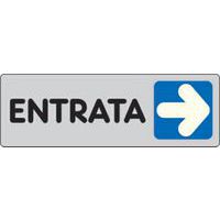 Targhetta per interni - Entrata freccia a destra