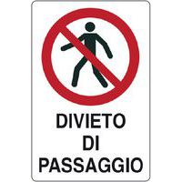 Cartello di divieto - divieto di passaggio