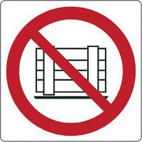 Vsafety Cartello Divieto Di Accesso 400x300 Mm In Plastica Rigida - Segnale Di Sicurezza "Vietato L'Ingresso" EN ISO 7010