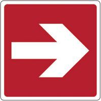Cartello antincendio - Freccia destra