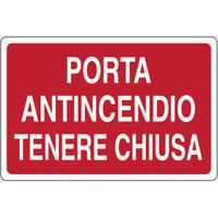 Cartello antincendio - Porta antincendio tenere chiusa