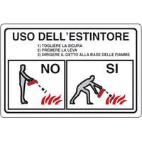 Cartello antincendio - Uso dell'estintore