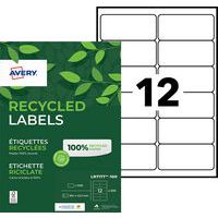 Etichetta bianca in materiale riciclato per laser - Avery
