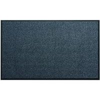 Tappeto Ingresso Casa 100x130 Cm Antiscivolo - Zerbino Assorbente In Poliestere Con Retro In Gomma, Nero