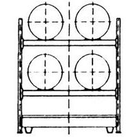 4 fusti da 200 L in orizzontale