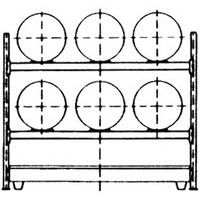 6 fusti da 200 L in orizzontale