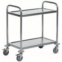 Carrello inox - 2 ripiani - Portata 100 kg