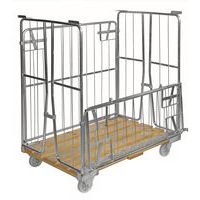 Roll container con fondo in legno KM89B