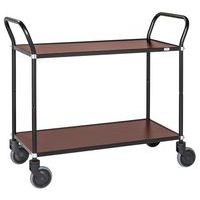 Carrello con 2 pianali in legno - 2 barre di spinta - Portata 250 kg